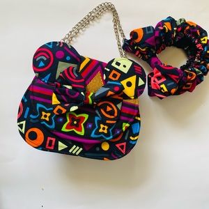 Afrocentric kiddies crossbody bags and matching headbands